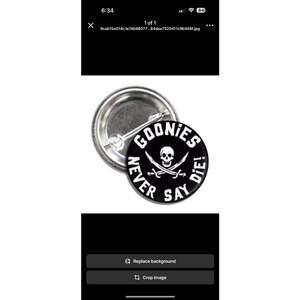 NWT Unbranded Goonies Button Pin Black